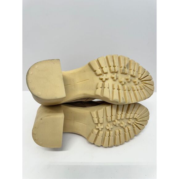 Dolce Vita Leather Boots Waterproof Tan Size 9.5 Block Heel Ankle Booties - Picture 9 of 9